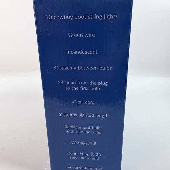 Northlight 10-Count Cowboy Boot Patio Light Set 6ft Green Wire Incandescent - Picture 6 of 8